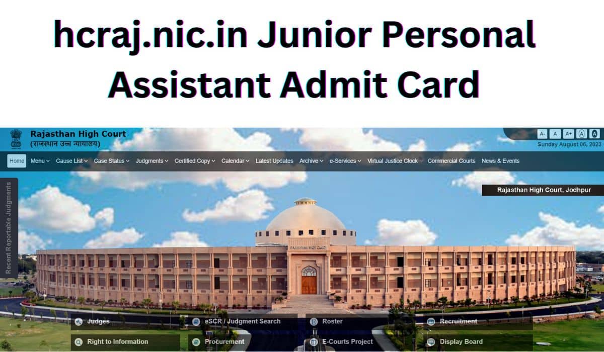 Rajasthan hc jpa admit card 